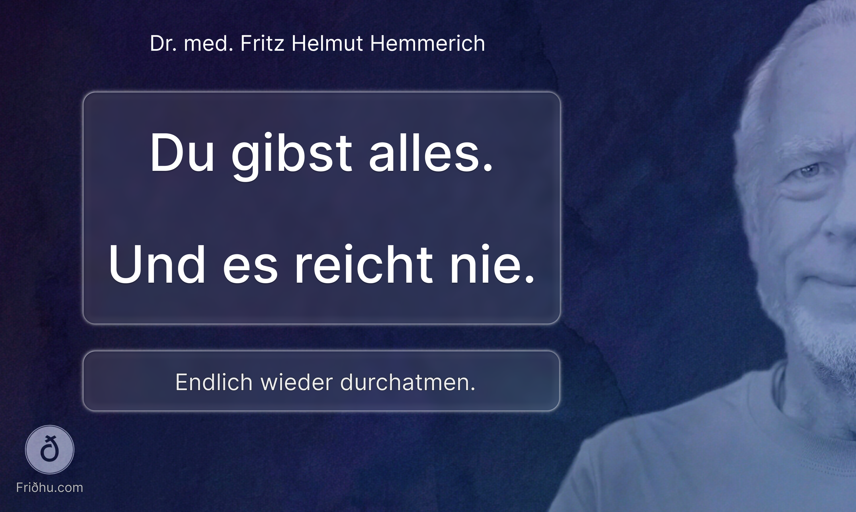 Videokurs: Du gibst alles. Und es reicht nie.